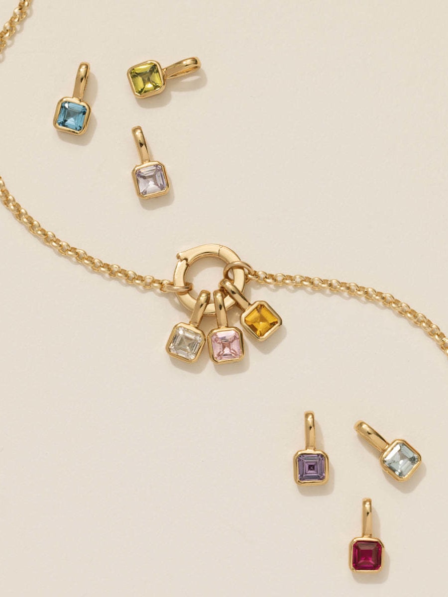 Birthstone Medallion with Chain