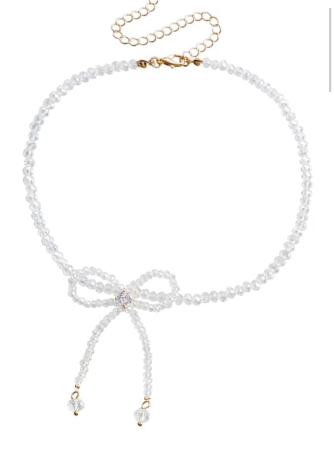 Beaded Bow Choker
